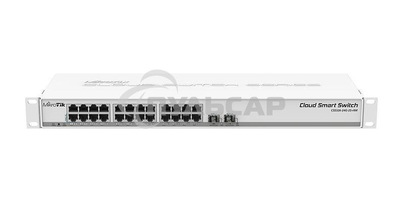 Коммутатор MikroTik CSS326-24G-2S+RM 24х Gigabit RJ45, 2х SFP+