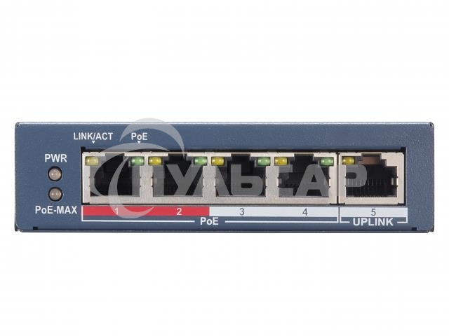 Коммутатор HiWatch SWT-1105P 4x100Mb 1G управляемый