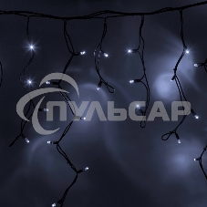 Гирлянда Neon-night Айсикл (Бахрома) светодиодная 5х0,7 м, 152 LED, черный провод каучук, белое свечение