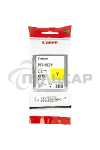 Картридж струйный Canon PFI-102Y (0898B001) желтый, 130 мл., для imagePROGRAF iPF605, iPF610., iPF650, iPF655, iPF710, iPF750, iPF755, LP17, iPF510