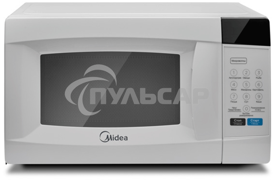 Микроволновая печь Midea EM720CKE белый, 20 л, 700 Вт, переключатели - сенсор