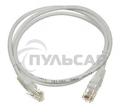 Патч-корд TWT UTP кат.6, с заливными колпачками, 1.0 м, серый