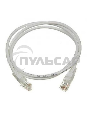 Патч-корд TWT UTP кат.6, с заливными колпачками, 1.0 м, серый