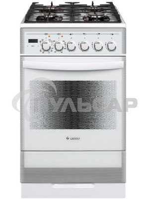 Плита комбинированная Gefest ПГЭ 5502-03 0042 белый, конфорок 4 газовых, духовка 55 л, 50 см x 85 см x 58.5 см