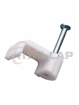 Крепеж кабеля плоский 5 х 2 мм, белый (упак. 50 шт) Rexant