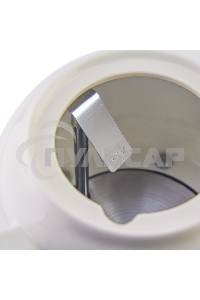 Чайник электрический Galaxy Line GL 0503, белый, керамический корпус, 1400 Вт, 1,4 л, индикатор работы, указатель максимального уровня воды