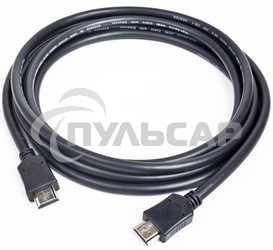Кабель Cablexpert HDMI CC-HDMI4-15, 19M/19M, v2.0, медь, позол.разъемы, экран, 4.5м, черный, пакет