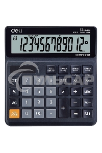 Калькулятор бухгалтерский Deli EM01120 черный 12-разр.