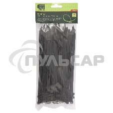 Хомуты, 200 х 4,8 мм, пластиковые, черные, 100 шт. Сибртех