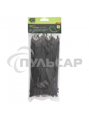 Хомуты, 200 х 4,8 мм, пластиковые, черные, 100 шт. Сибртех