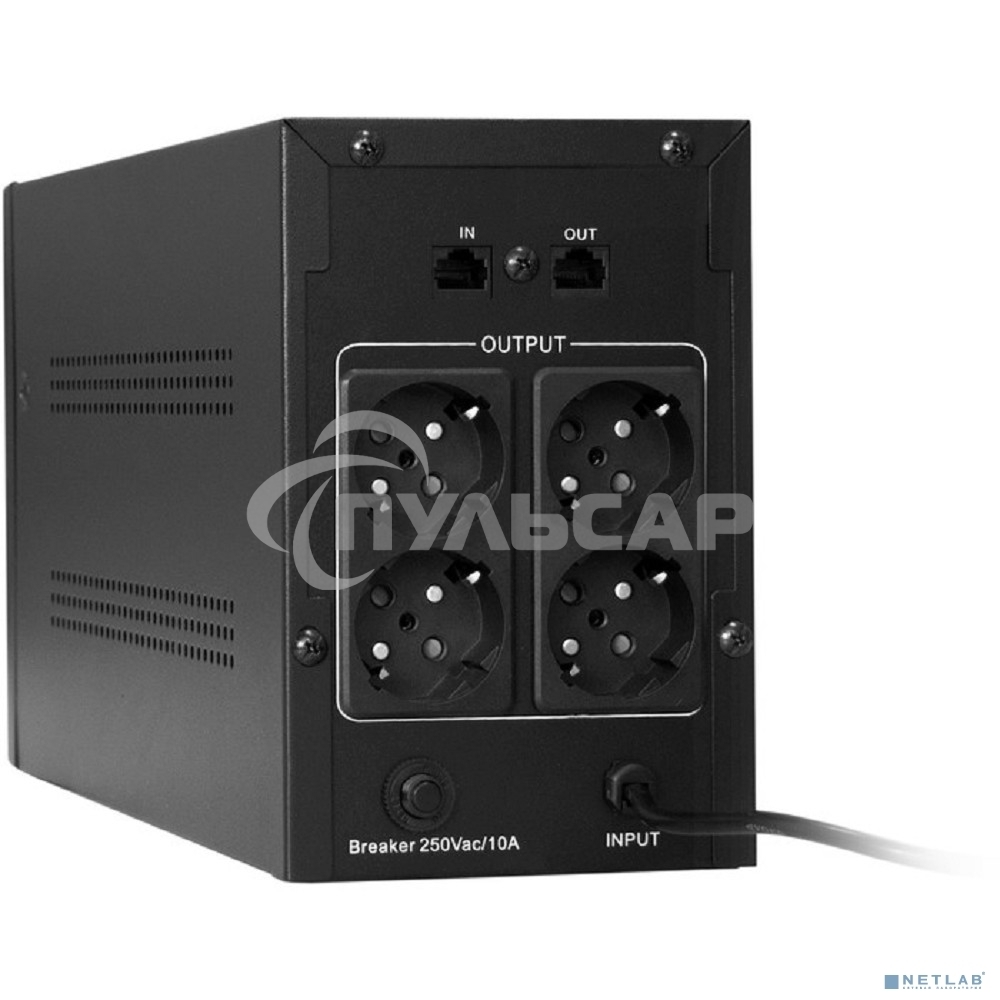 Источник бесперебойного питания ExeGate SpecialPro Smart LLB-1500.LCD.AVR.EURO.RJ 1500VA/950W, LCD, AVR, 4 евророзетки, RJ45/11, черный