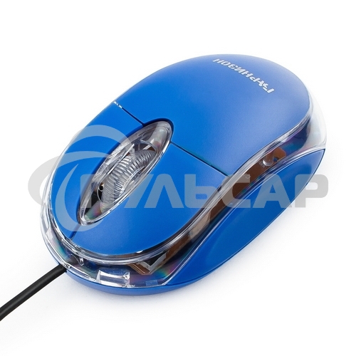 Мышь проводная Гарнизон GM-100B синий, 1000 dpi, USB, кнопки - 3