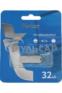 Флешка USB Netac U785 32 Gb <NT03U785C-032G-30PN>, USB 3.0+TypeC, металлическая