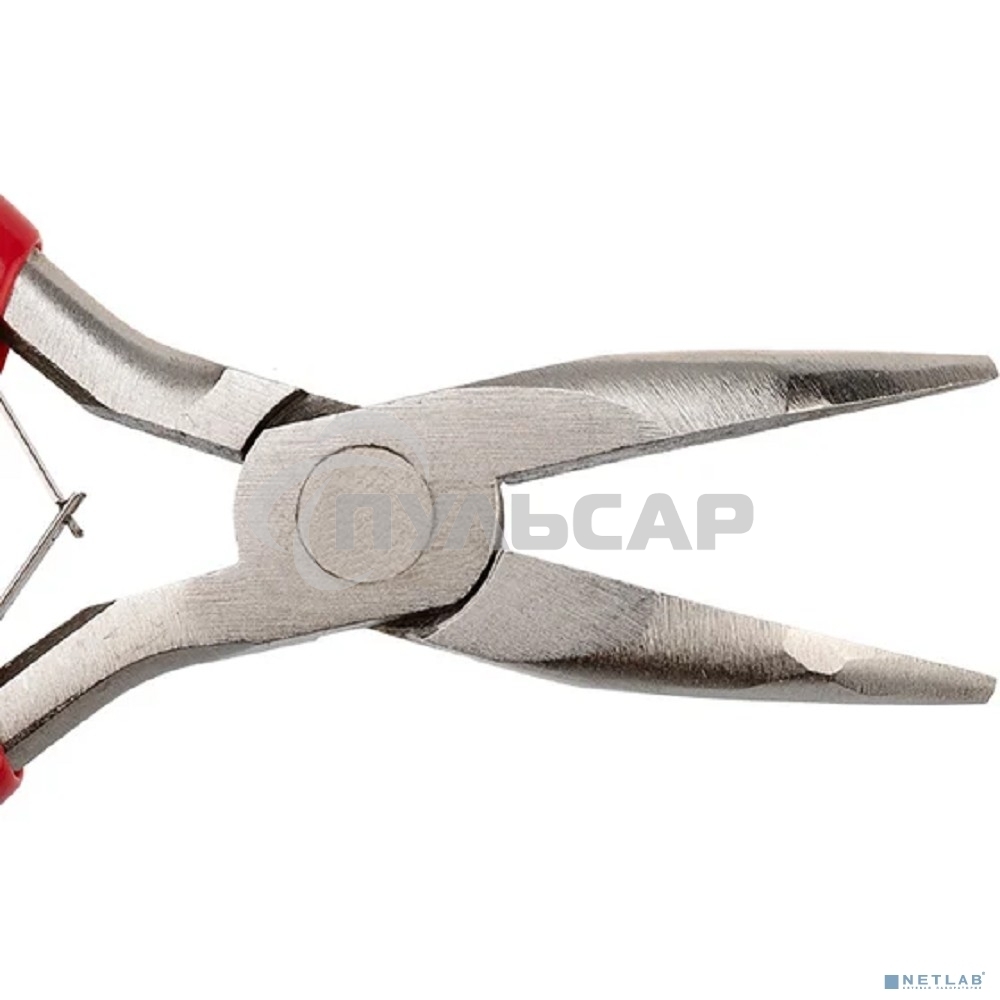 Тонкогубцы изогнутые Rexant Мини 120 мм никелированные, авторазжим, обливные рукоятки