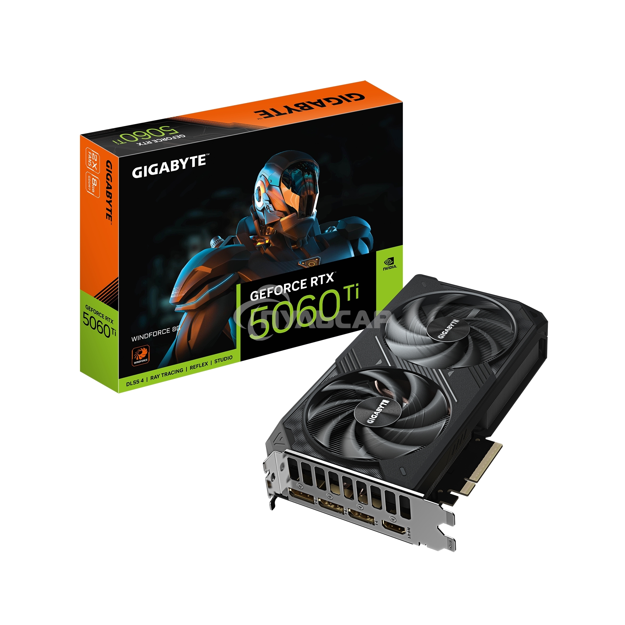 Видеокарта Gigabyte RTX 5060Ti WINDFORCE 8Gb GDDR7 128bit 3xDP HDMI 2FAN RTL