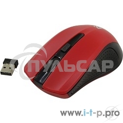 Мышь беспроводная Defender Accura MM-935 красный, 1600 dpi, радиоканал, USB, кнопки - 4