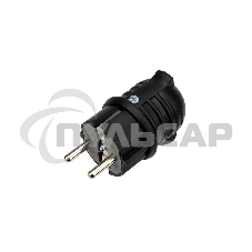 Вилка угловая влагозащищенная, с/з, 16 А, IP44 каучук Rexant