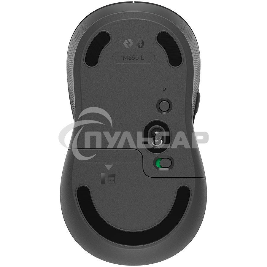 Мышь беспроводная Logitech Signature M650 L черный, 4000 dpi, радиоканал, Bluetooth, USB, кнопки - 5