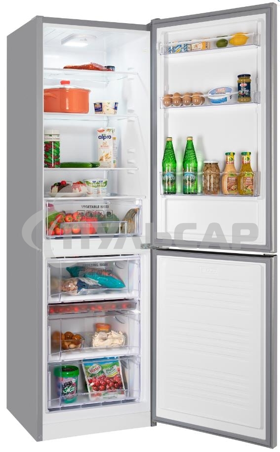 Холодильник Nordfrost NRB 152 S серый двухкамерный 205/115 л морозилка снизу