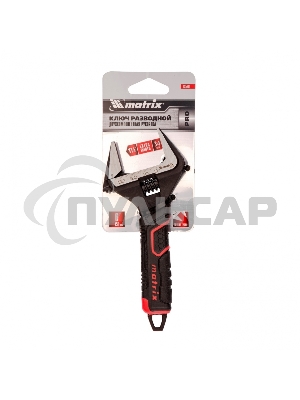 Ключ разводной Matrix, тонкие губки, фосфатированный, 2-х комп рукоятка, 150 мм, PRO