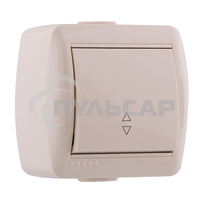 Выключатель LEZARD 710-0300-105проходной 1клавиша наруж.проводки серии Ната белый