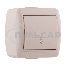 Выключатель LEZARD 710-0300-105проходной 1клавиша наруж.проводки серии Ната белый