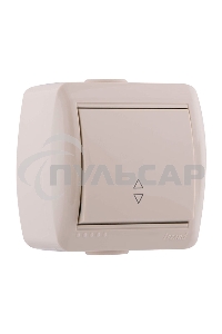 Выключатель LEZARD 710-0300-105проходной 1клавиша наруж.проводки серии Ната белый