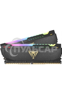 Оперативная память Patriot Viper Steel, DDR4, 64Gb (2x32Gb), 3200MHz, CL18, DIMM, с радиатором, RGB, черный