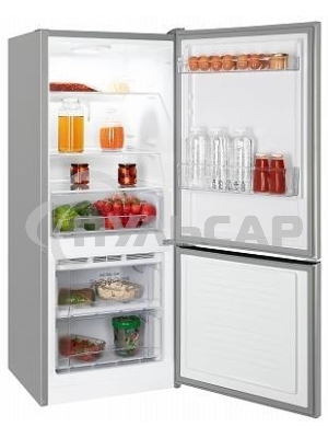 Холодильник Nordfrost NRB 121 S серый двухкамерный 170/70л морозилка снизу, капельная система