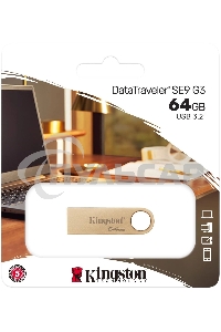 Флешка USB Kingston 64 Gb DataTraveler SE9 DTSE9G3/64 Gb USB 3.0 золотистый