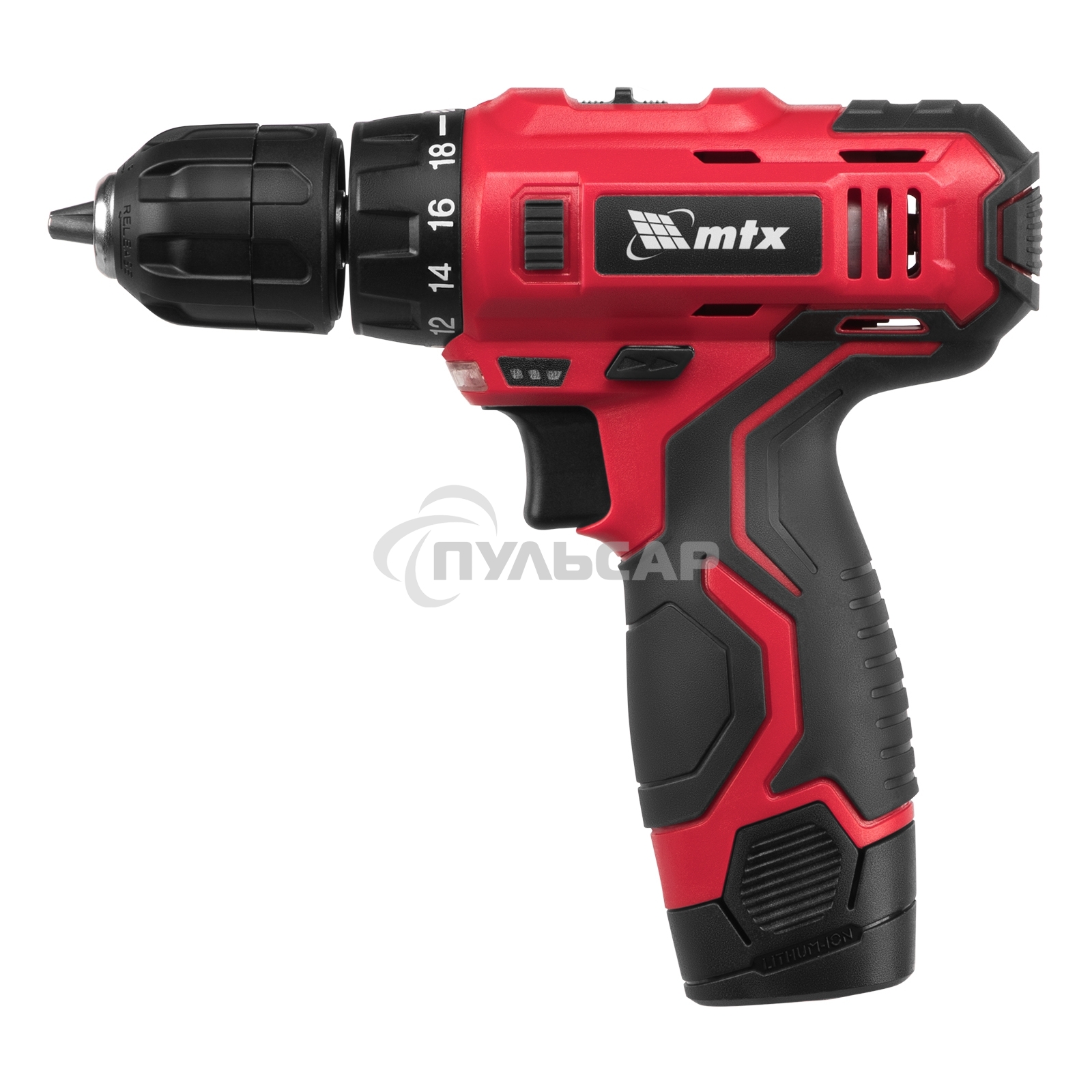Дрель-шуруповерт MTX MCDL-12-02P, Аккумуляторная, 12В, 2 АКБ, Кейс