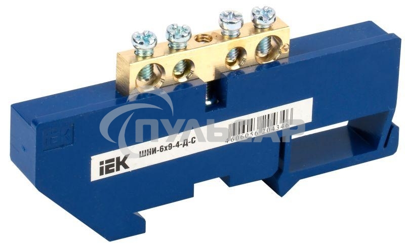 Шина нулевая на DIN-изол. ШНИ 6х9-4-Д-С ИЭК YNN10-69-4D-K07