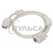 Кабель Gembird/Cablexpert CC-PPVGA-6B,Кабель VGA Premium,15M/15M, 1.8м, тройн.экран, феррит.кольца, черный, пакет