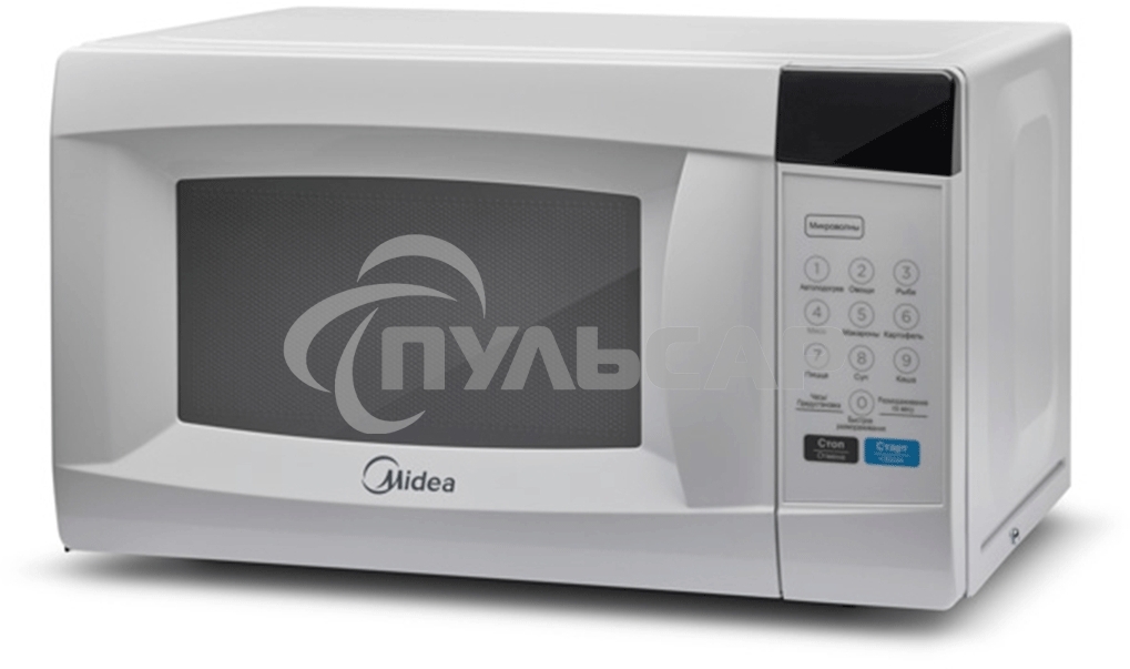 Микроволновая печь Midea EM720CKE белый, 20 л, 700 Вт, переключатели - сенсор