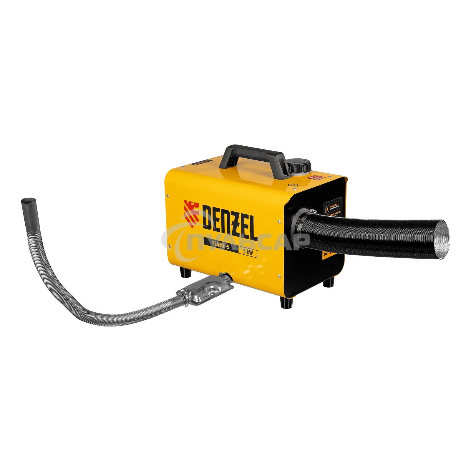 Дизельная тепловая портативная пушка Denzel Flame-5, 5кВт, 300м3/ч, непр.наг., циф. терм.