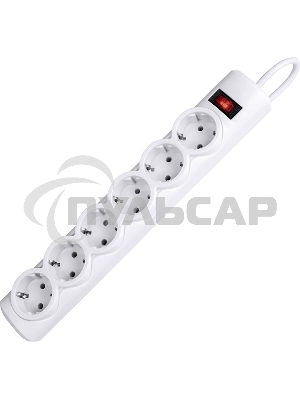 Сетевой фильтр Defender DFS 151 1,8 м, белый, 6 розеток