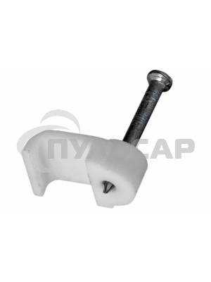 Крепеж кабеля плоский 8 х 3 мм, белый (упак. 50 шт) Rexant