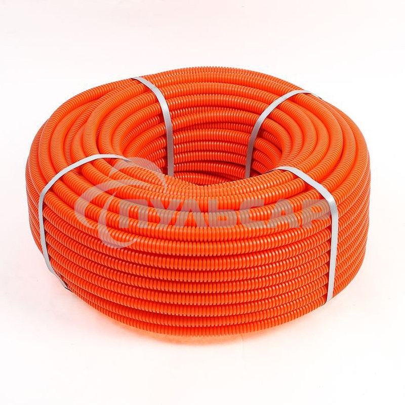 Труба гофрированная из ПНД с зондом ø 40 мм, оранжевая (15 м/уп.) Rexant