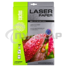 Фотобумага Cactus CS-LPA4160100 A4/160г/м2/100л./белый глянцевое для лазерной печати