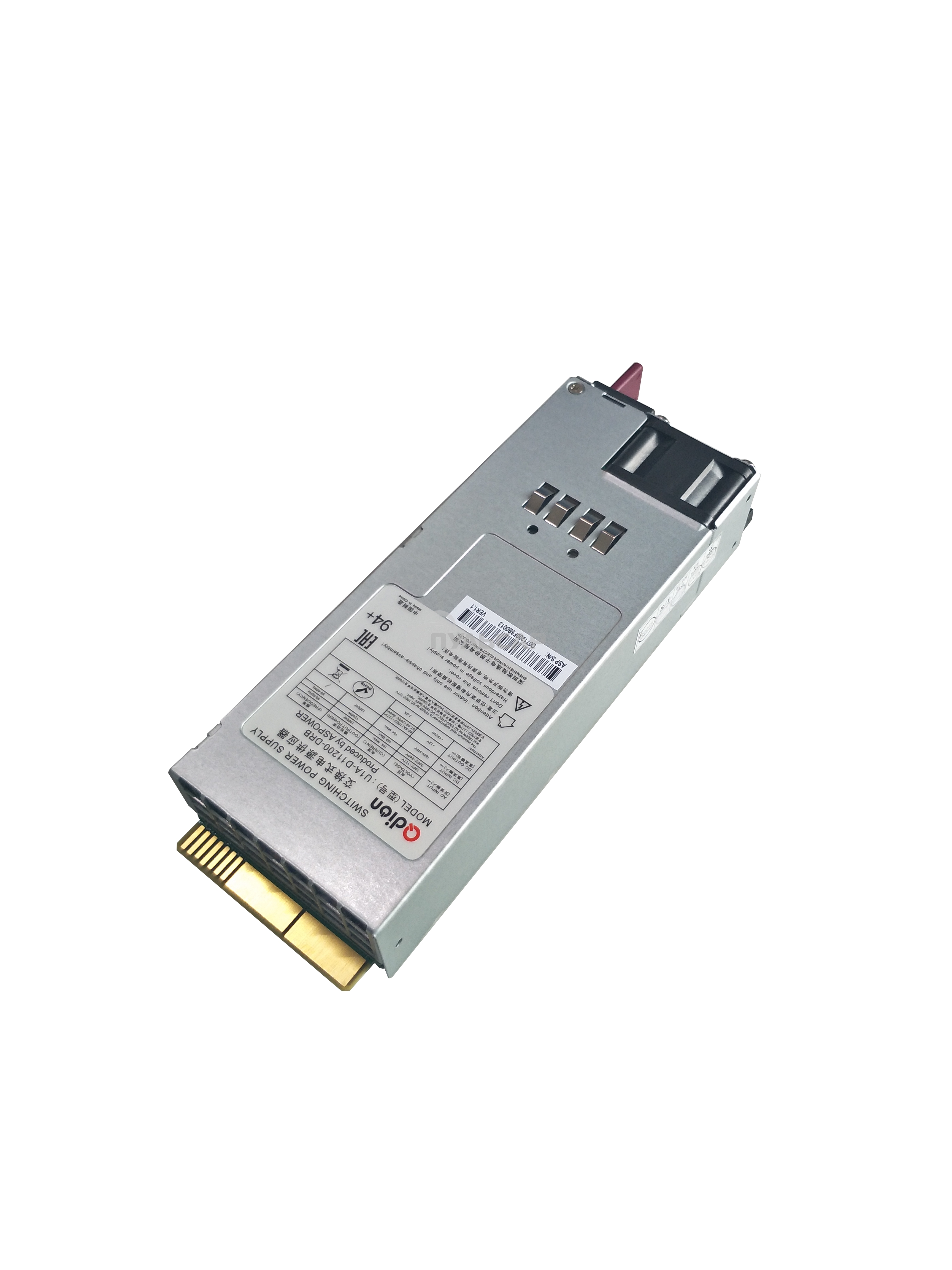 Блок питания Qdion U1A-D11200-DRB CRPS 1200W (ШВГ=73.5*39*185мм), 80 PLUS Platinum, Oper.temp 0C~50C, AC/DC dual input (ASPower) OEM