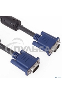 Кабель VCOM VVG6448-1.8M(O) Кабель монитор-SVGA card (15M-15M) 1,8 м 2 фильтра