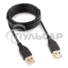 Кабель USB2.0 Pro Cablexpert CCP-USB2-AMAM-6, AM/AM, 1.8м, экран, черный, пакет