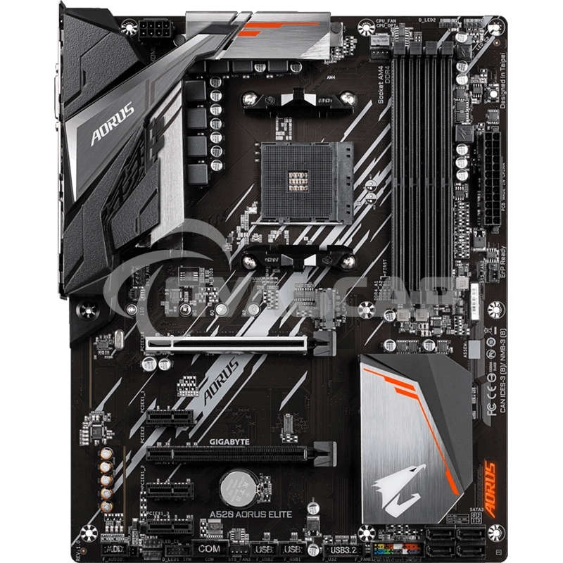 Материнская плата Gigabyte A520 AORUS ELITE, AM4, AMD A520, 4xDDR4, 4xSATA, 1xM.2, 1xPCI-E 3.0 x16, 1xHDMI, 1xDVI-D, 1x 1Gb LAN, 2xUSB 2.0, 4xUSB 3.2 Gen 1, 3x3.5 мм, 7.1, Micro-ATX