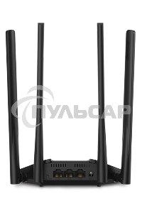Wi-Fi роутер MERCUSYS MR30G, Wi-Fi 5, AC1200, 2.4/5ГГц, 2 LAN, черный