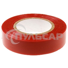 Изолента ПВХ, 15 мм х 10 м, красная Сибртех
