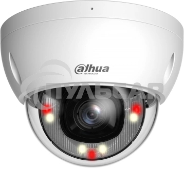 Уличная купольная IP-видеокамера DAHUA DH-IPC-HDBW2449EP-S-IL-0360B Smart Dual Light с ИИ 4Мп, 1/2.9” CMOS, объектив 3.6мм, видеоаналитика, ИК до 30м, LED до 30м, IP67, корпус: металл