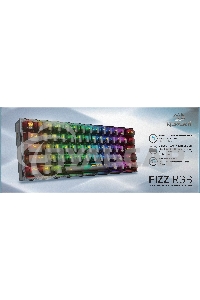 Клавиатура проводная игровая Redragon Fizz прозрачно-черная (USB, +ICE, 61 кл., RGB подсветка)