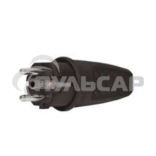 Вилка прямая c заземлением каучук 16А 250В IP44 (602227) UNIVersal