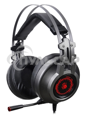 Наушники с микрофоном A4Tech Bloody J527 серый 2м мониторные USB оголовье (J527)
