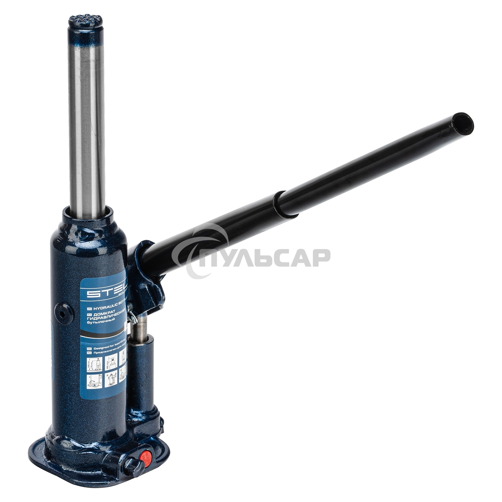 Домкрат гидравлический бутылочный, 2 т, h подъема 178-338 мм Stels